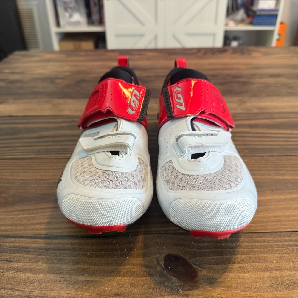 Garneau Red and White Cycling Sneakers